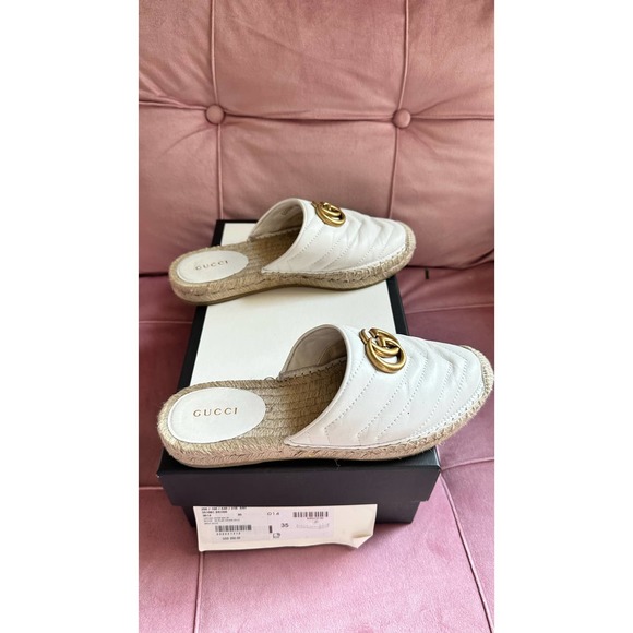 Gucci GG Marmont Matelasse White Espadrilles - Picture 7 of 16